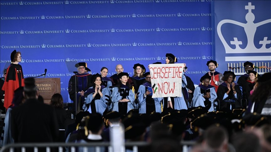 SHBA  në ceremoninë e diplomimit në Universitetin Columbia protestë në mbështetje të Palestinës