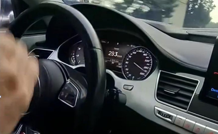 MPB e gjeti shoferin që po xhironte veten duke vozitur me 293 kilometra në orë