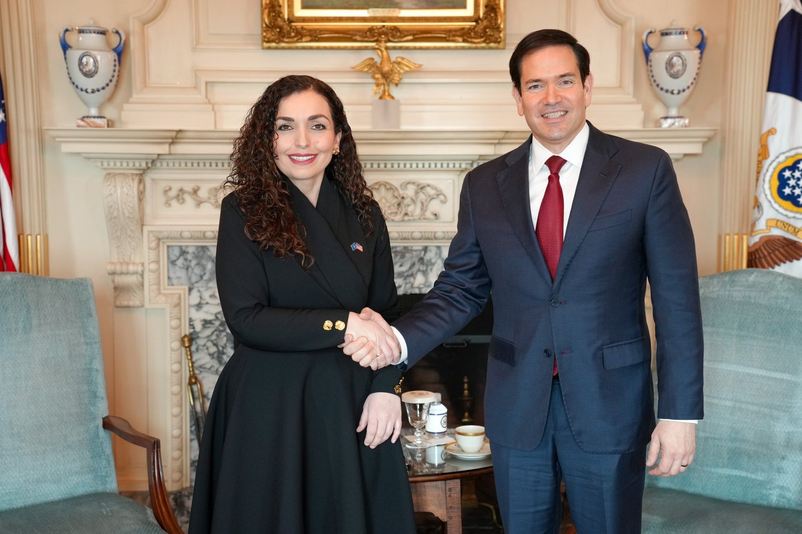 Presidentja Osmani u prit në takim nga Sekretari amerikan i Shtetit  Marco Rubio
