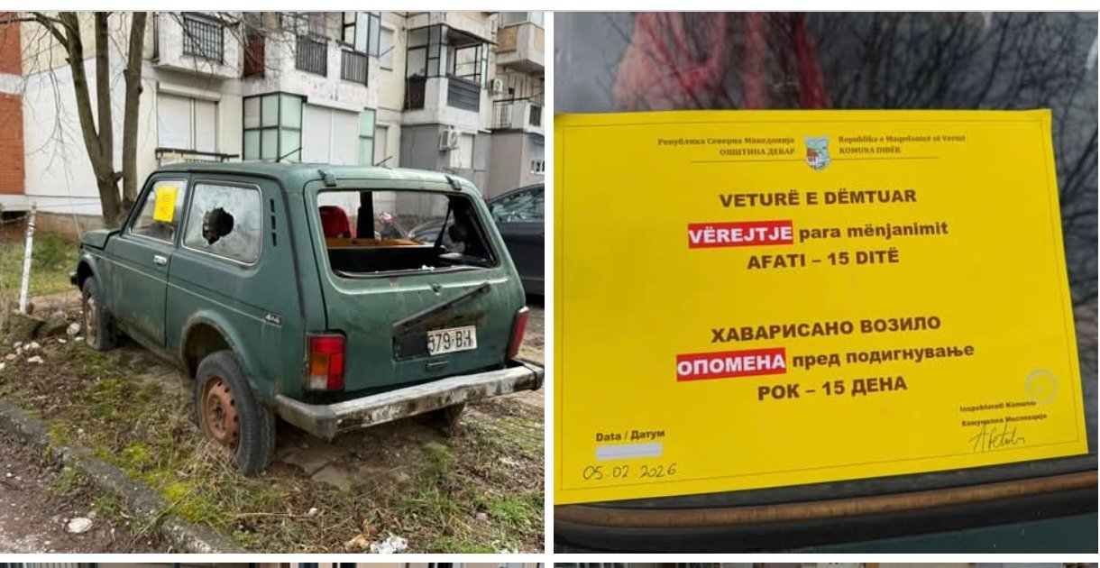 Komuna e Dibrës me aksion për largimin e automjeteve të dëmtuara nga hapësirat publike