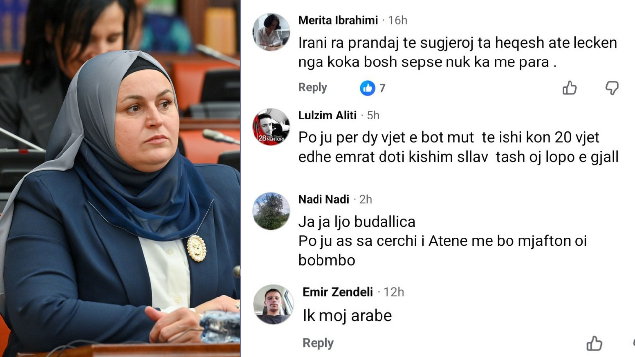 Ofendime dhe sulme islamofobike ndaj deputetes së VLEN it  Saliu  Zhgënjyese  mos harroni jemi njerëz me familje
