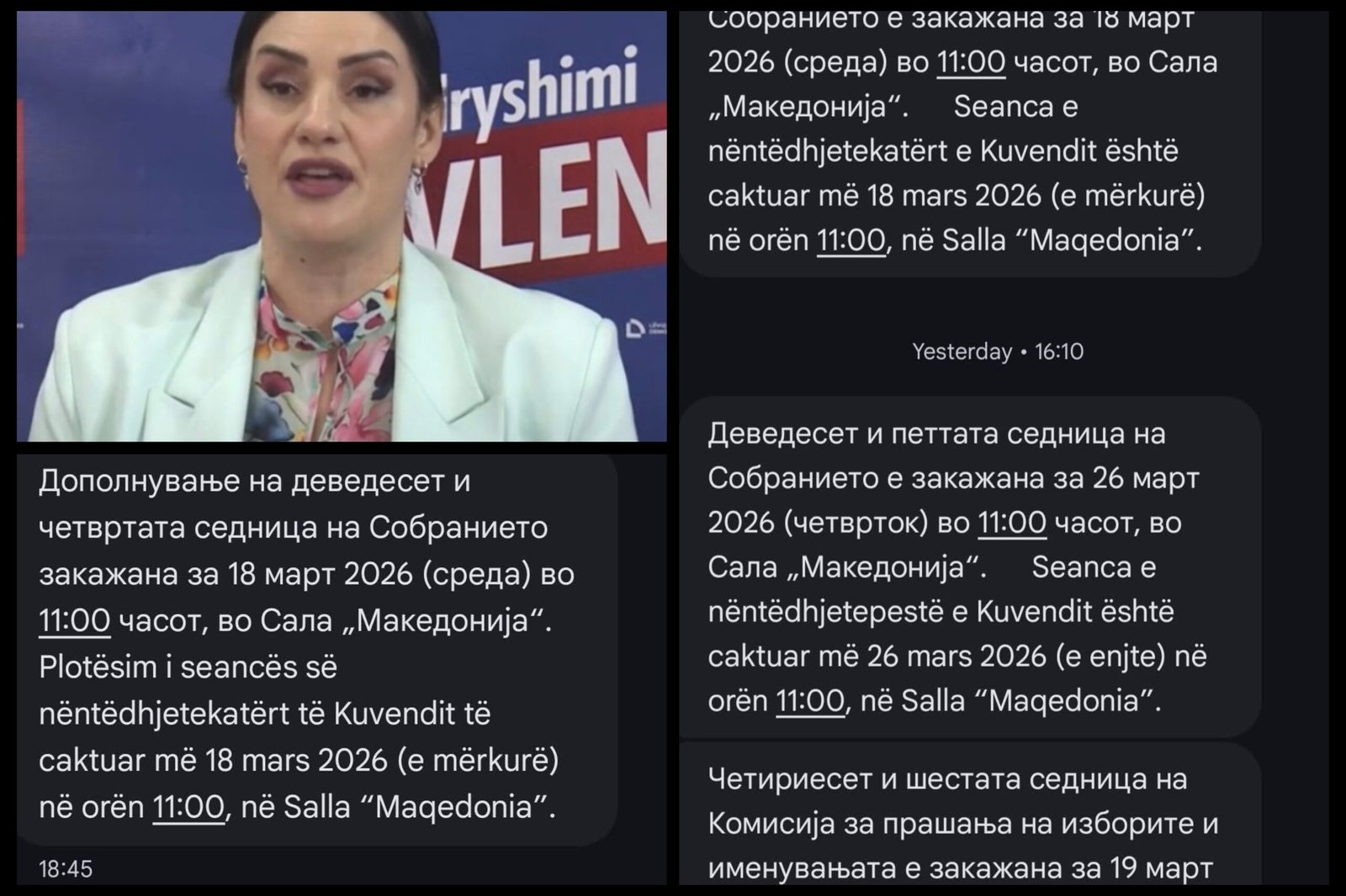 Saranda Imeri Stafai i përgjigjet Blerim Bexhetit  Ti kërkesat i bën vetëm maqedonisht