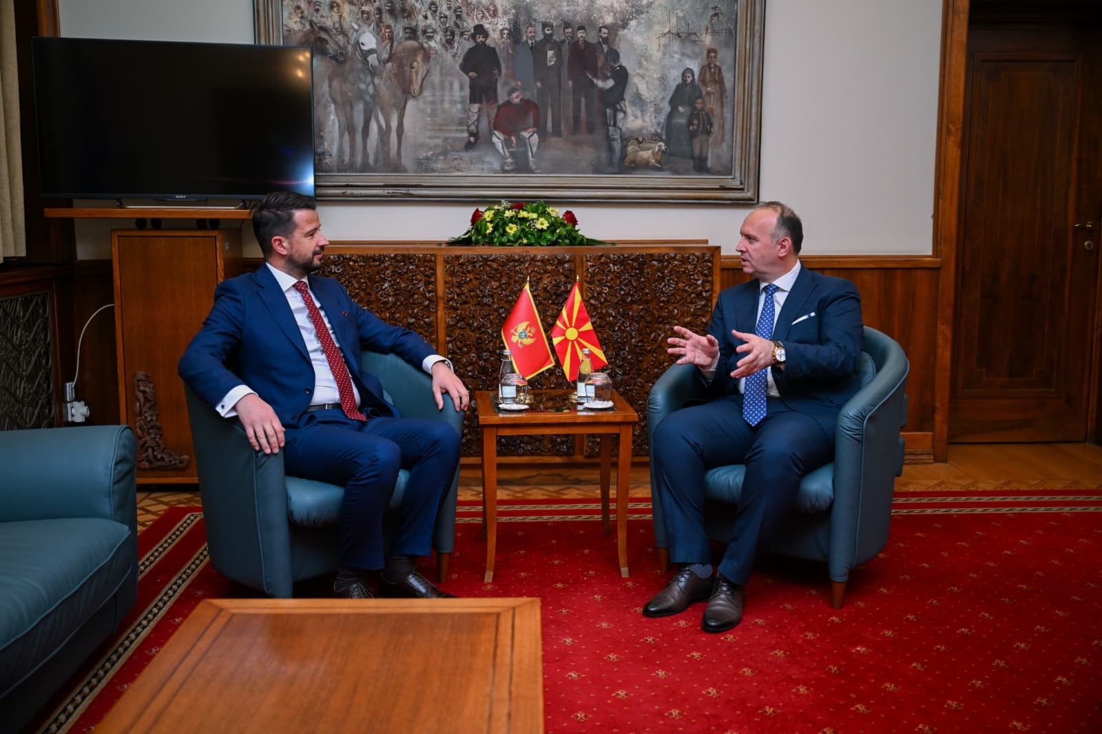 Takim në Kuvend  Gashi mirëpret presidentin e Malit të Zi