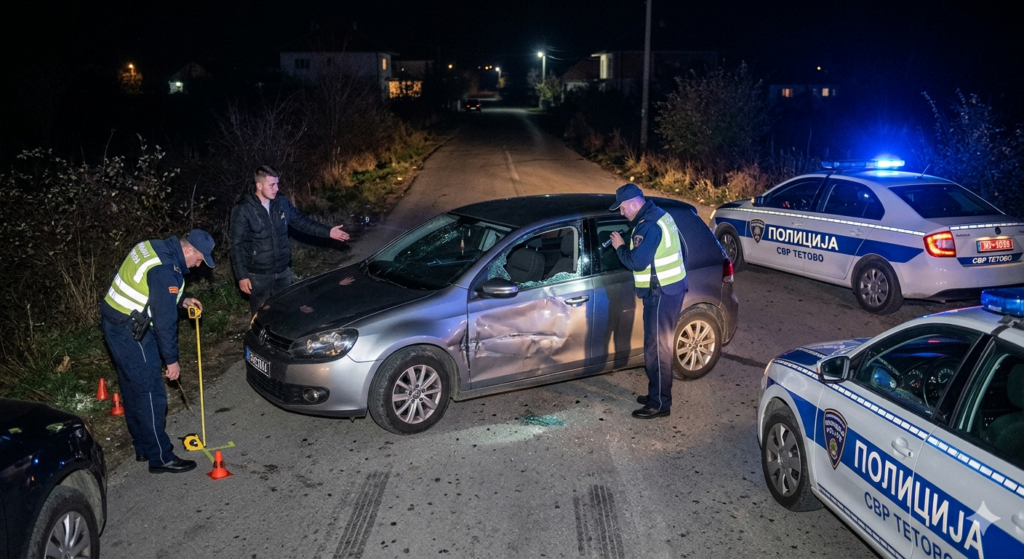 Dramë në Tetovë  26 vjeçarit i bllokohet rruga nga disa persona  nën kërcënimin e armës i dëmtojnë automjetin