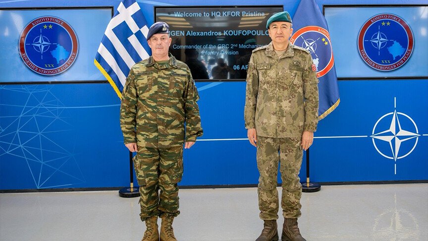 Prishtinë  komandanti i KFOR it  Ulutas  zhvilloi takim me majorin grek Koufopoulos