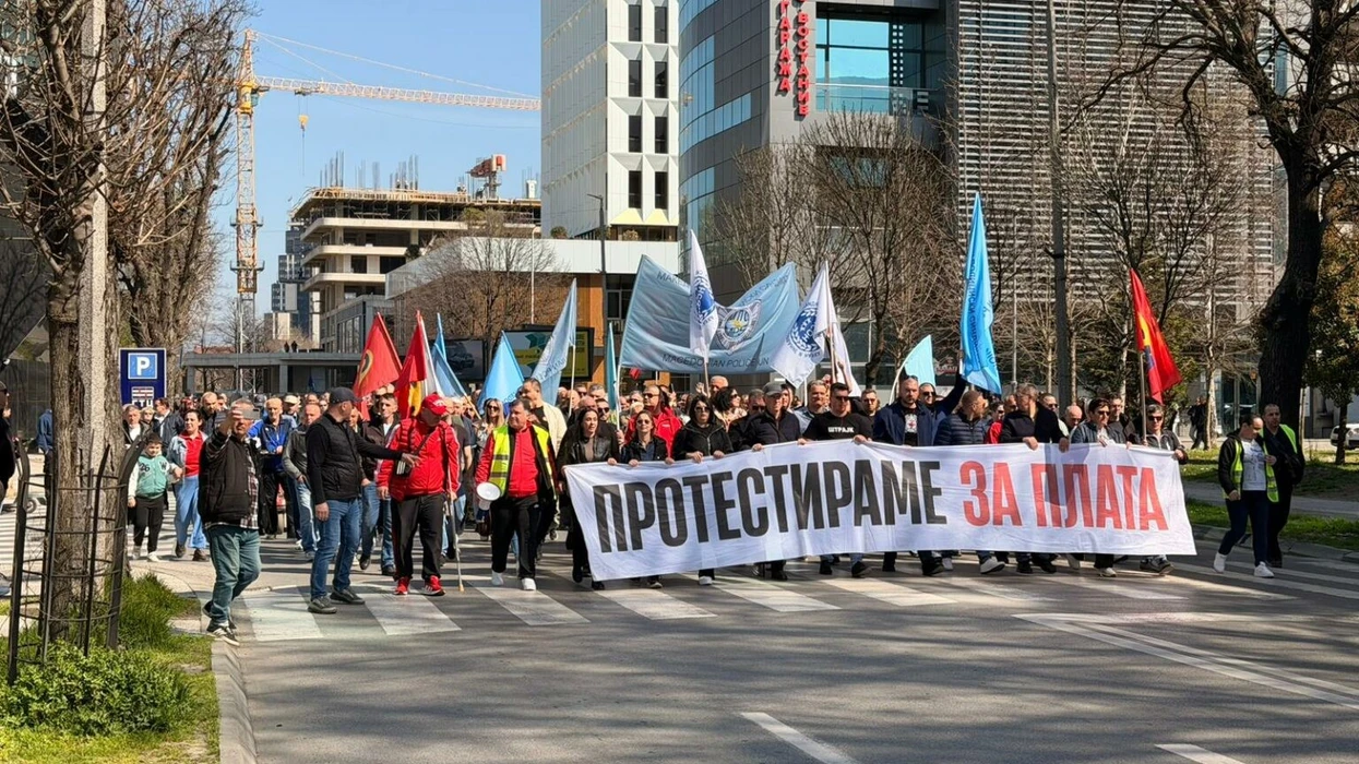 LSM sot proteston në Shkup  kërkojnë rritje të pagave