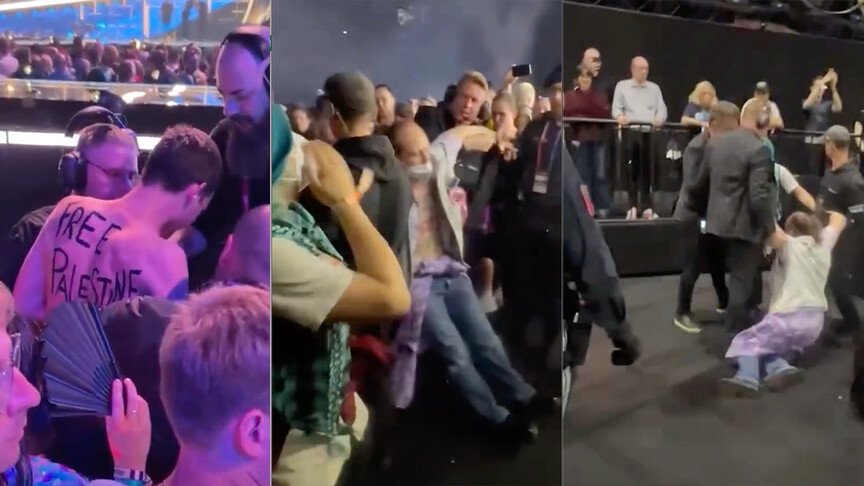  Eurovision 2026   protestë ndaj këngëtarit izraelit në sallë me brohoritjen  ndaloni gjenocidin 