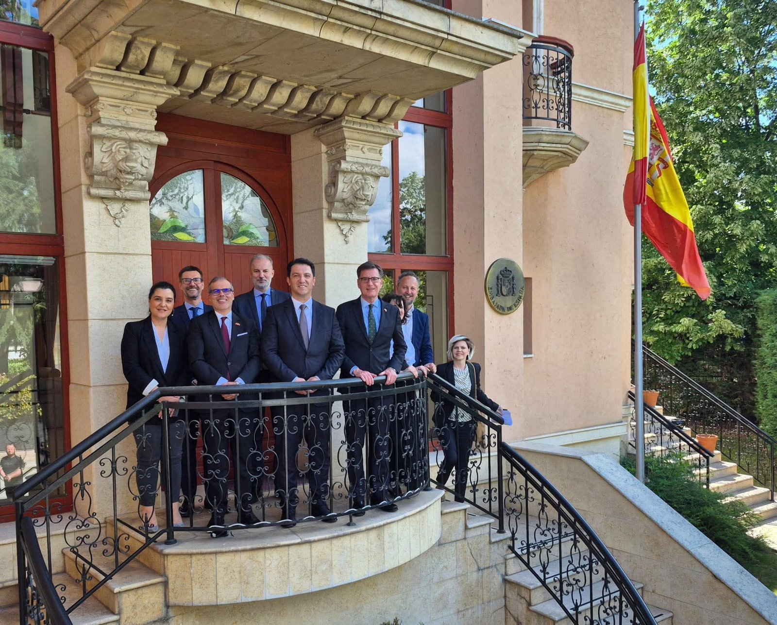 Bekim Sali takon ambasadorët e Spanjës dhe Portugalisë në Rezidencën e Spanjës
