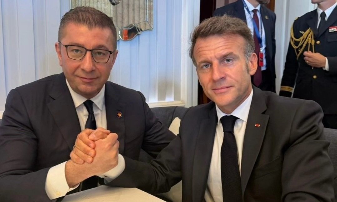 Mickoski takon Macronin  Synim i përbashkët avancimi i perspektivës evropiane të Maqedonisë së Veriut