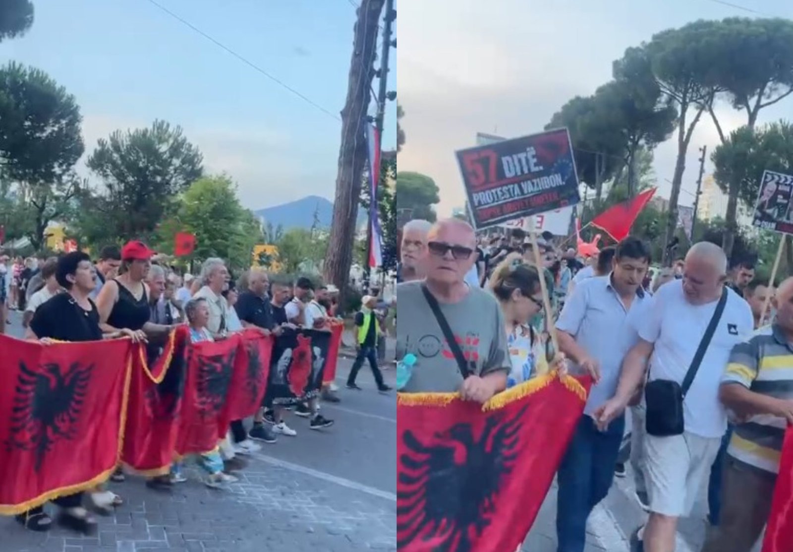 Dita e 57 të e protestës  qytetarët mblidhen para Kryeministrisë  Shqipëria kërkon revolucion