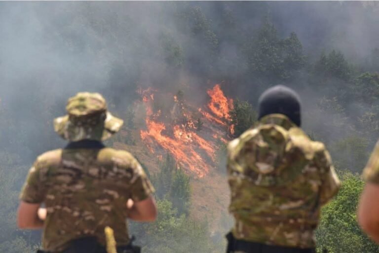 Heroi i ri i Maqedonisë  Traktoristi parandalon përhapjen e zjarrit duke lëruar mes flakëve
