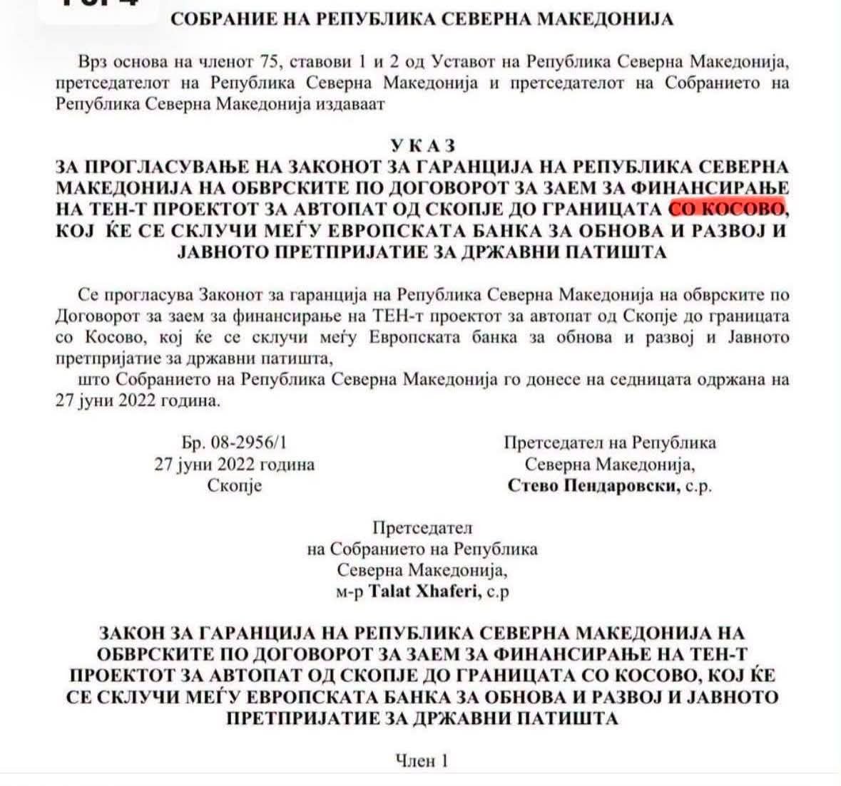 VLEN  PËR BDI NË  KOSOVA ISHTE VETËM  KOSOVË   JO  REPUBLIKA E KOSOVËS 