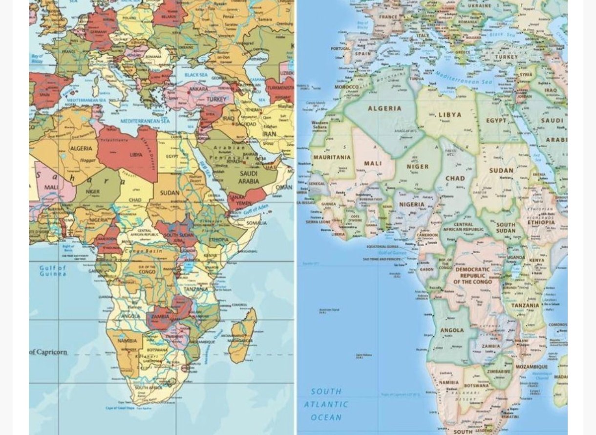 Vetëm ShBA ja voton kundër hartës që e shfaq madhësinë e vërtetë të Afrikës
