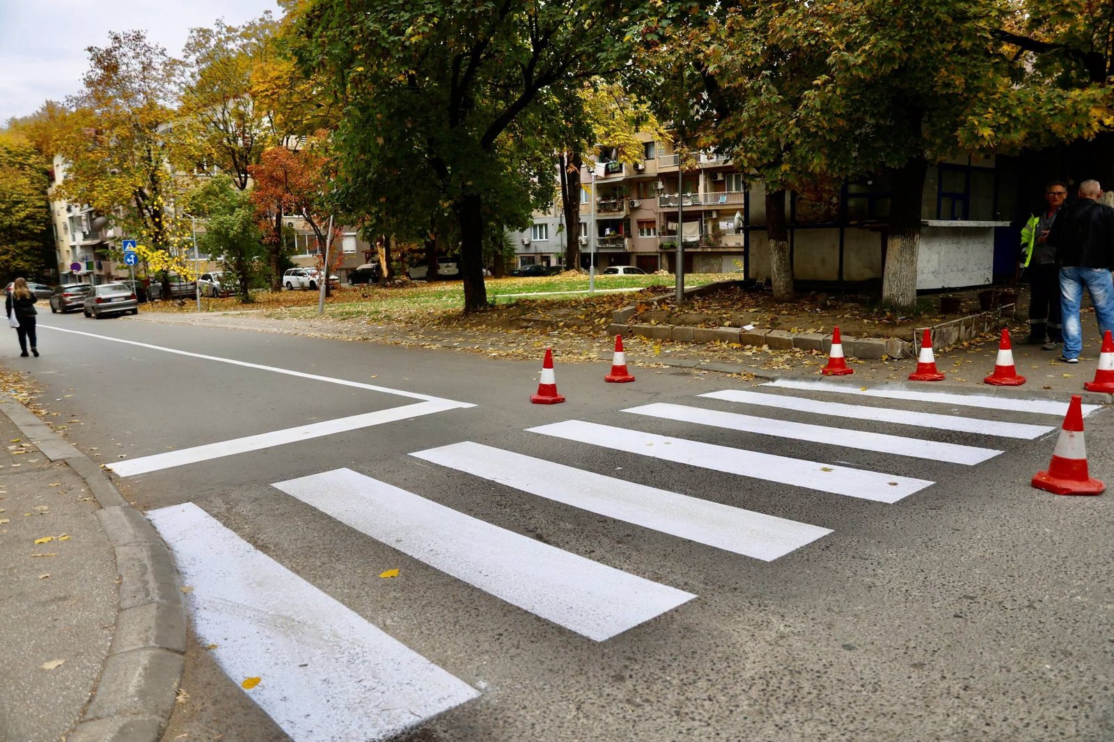 Mexhiti  Punimet vazhdojnë  vendosen vijat për këmbësorë në rrugët Resenska dhe Strumicka