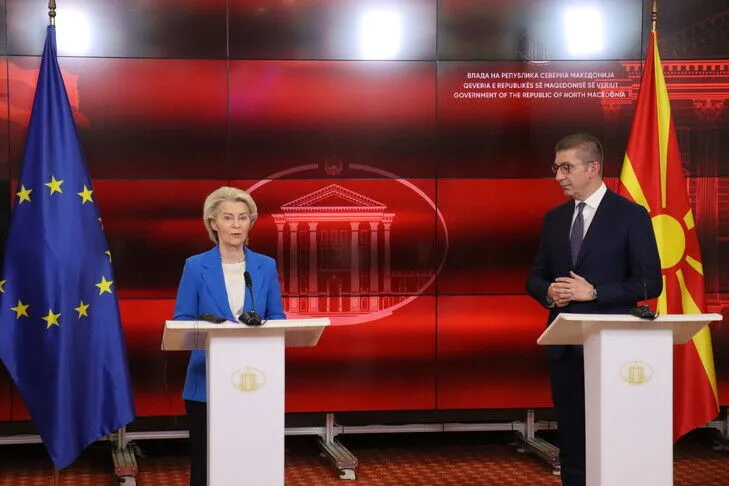 Von der Leyen  BE ja e mirëpret Maqedoninë e Veriut me identitetin dhe gjuhën e saj