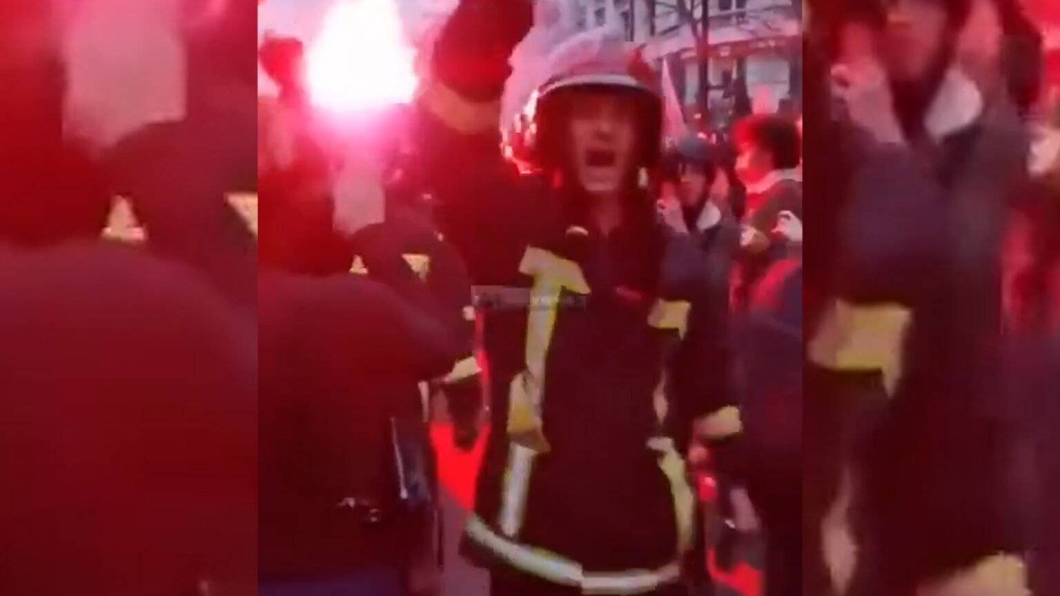 Pamjet që ndezën rrjetin në Francë  policia dhe zjarrfikësit bashkohen me protestuesit