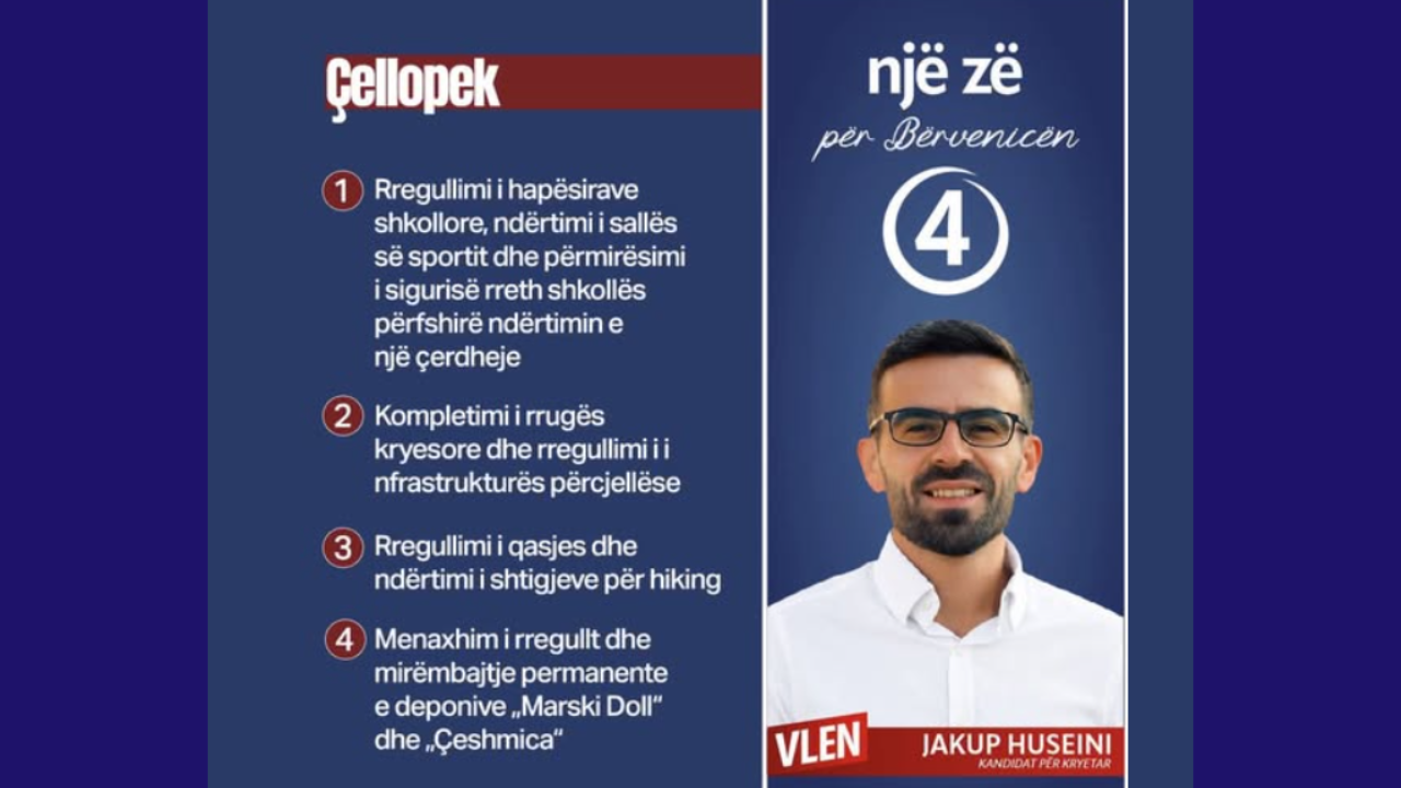Jakup Huseini prezanton projektet për Çellopekun  Shkollë më të sigurt  çerdhe dhe infrastrukturë të përmirësuar