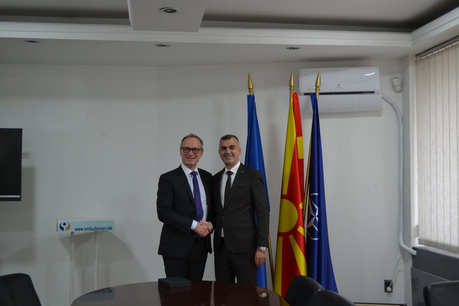 Takim lamtumirës i Avokatit të Popullit  Faton Selami  me Ambasadorin e OSBE së në Shkup  Kilian Val