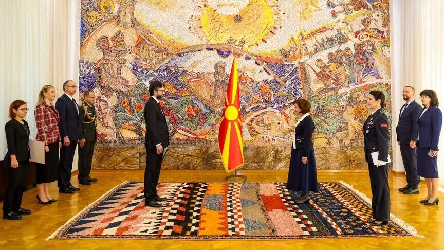 Presidentja e Maqedonisë së Veriut pranon kredencialet e ambasadorit të ri të Turqisë në Shkup